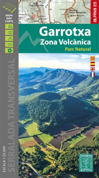 MAPA ALPINA 1:25.000. GARROTXA. ZONA VOLCÀNICA. PARC NATURAL (MAPA I GUIA) 1