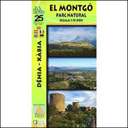 MAPA PIOLET 1:15.000 EL MONTGÓ. PARC NATURAL. DÉNIA-XÀBIA