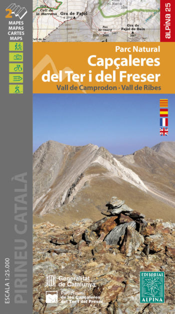 MAPA ALPINA 1:25.000. PARC NATURAL DE LES CAPÇALERES DEL TER I DEL FRESER. VALL DE CAMPRODON. VALL DE RIBES 1