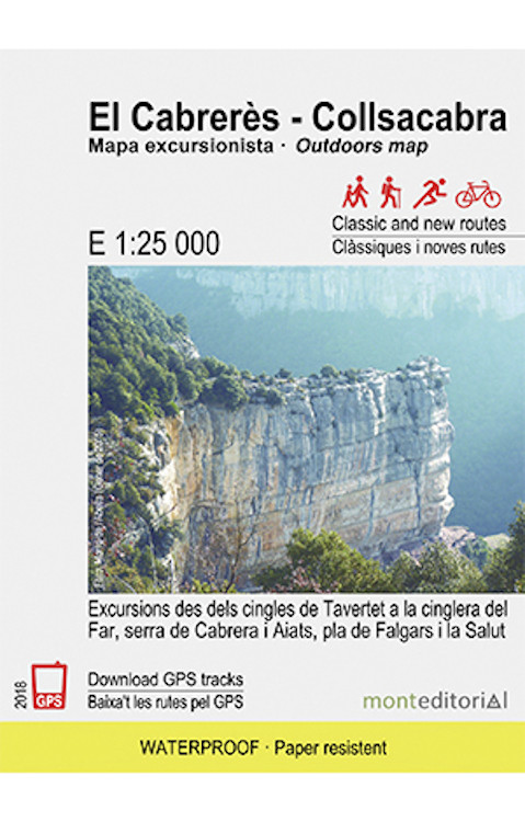 MAPA MONT EDITORIAL 1:30.000. EL CABRERÈS- COLLSACABRA. RUTES CLÀSIQUES I NOUS ITINERARIS 1