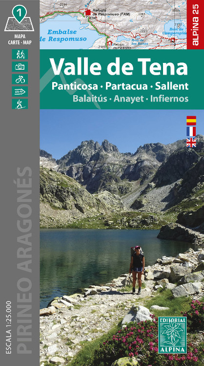 MAPA ALPINA 1:25.000. VALLE DE TENA. PANTICOSA, PARTACUA, SALLENT, BALAITÚS, ANAYET, INFIERNOS 1