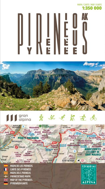 MAPA ALPINA 1:350.000 PIRINEUS 1