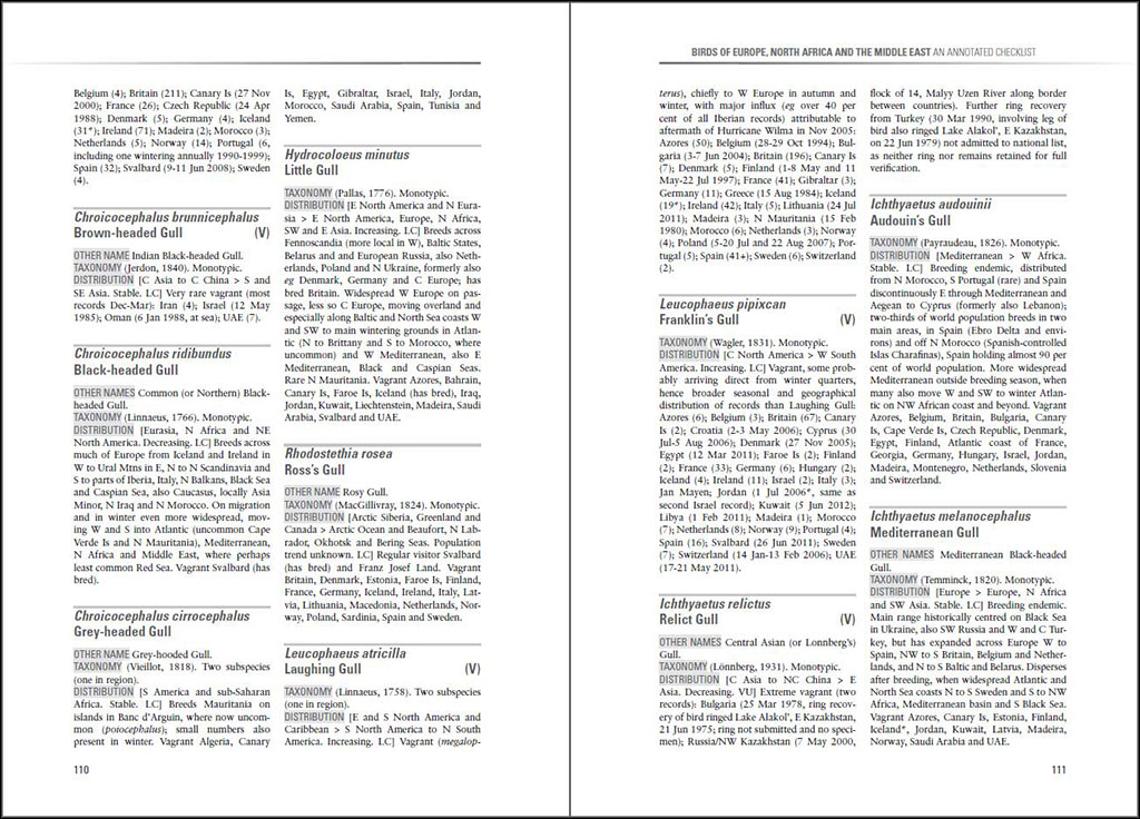 BIRDS OF EUROPE, NORTH AFRICA AND THE MIDDLE EAST. AN ANNOTATED CHECKLIST 4