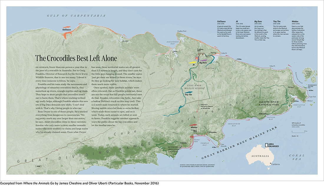 WHERE THE ANIMALS GO. TRACKING WILDLIFE WITH TECHNOLOGY IN 50 MAPS AND GRAPHICS 4