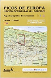 MAPA TOPOGRÁFICO EXCURSIONISTA. PICOS DE EUROPA MACIZO OCCIDENTAL (EL CORNIÓN) 2
