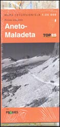 MAPA EXCURSIONISTA 1:25.000 PIRINEO ARAGONES ANETO - MALADETA