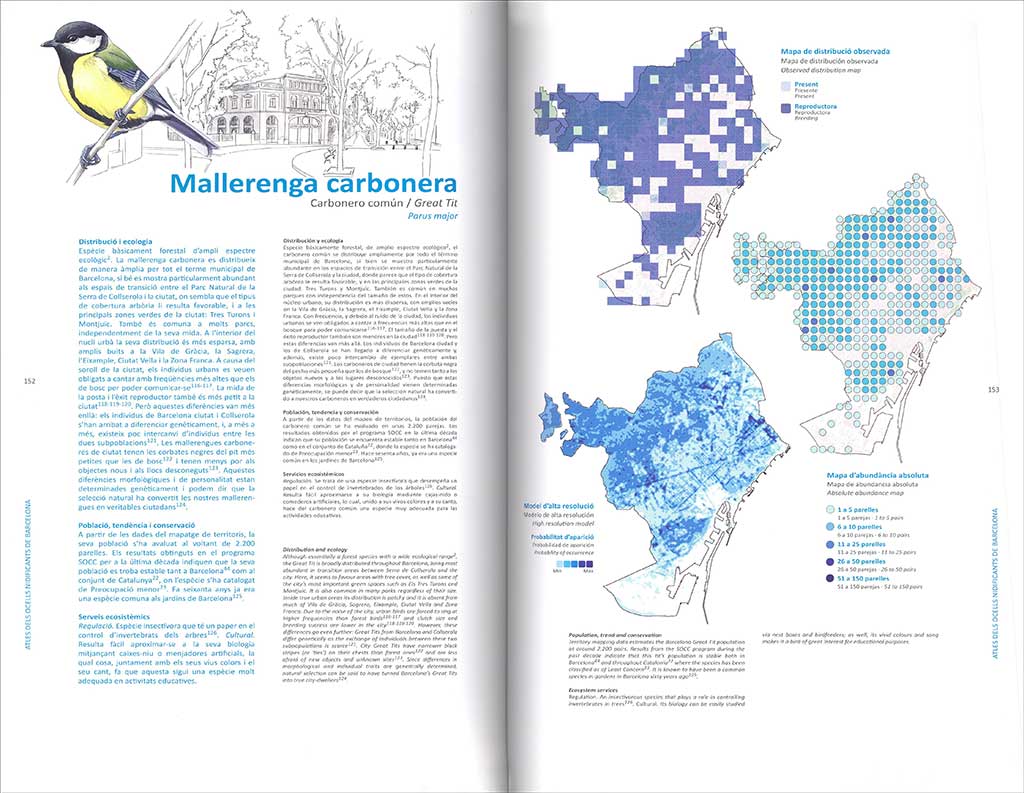 ATLES DELS OCELLS NIDIFICANTS DE BARCELONA. ATLAS DE LAS AVES NIDIFICANTES DE BARCELONA. BARCELONA BREEDING BIRD ATLAS. 2