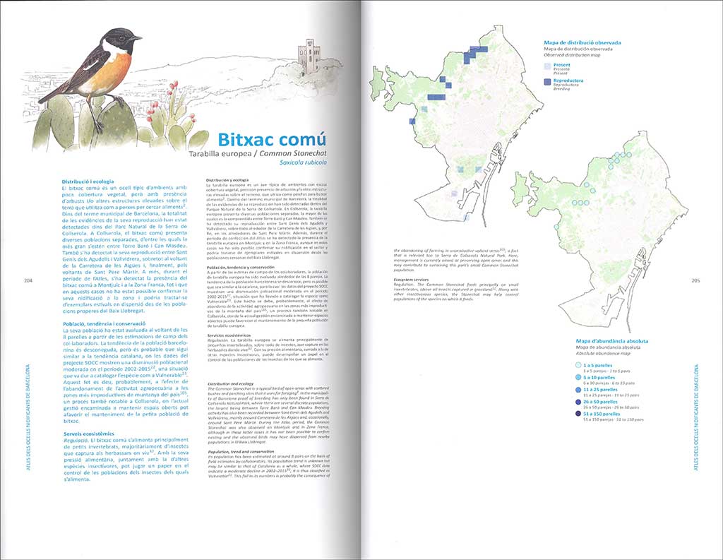 ATLES DELS OCELLS NIDIFICANTS DE BARCELONA. ATLAS DE LAS AVES NIDIFICANTES DE BARCELONA. BARCELONA BREEDING BIRD ATLAS. 4