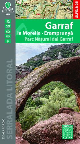 MAPA ALPINA 1:25.000 GARRAF, LA MORELLA-ERAMPRUNYÀ. PARC NATURAL DEL GARRAF 1