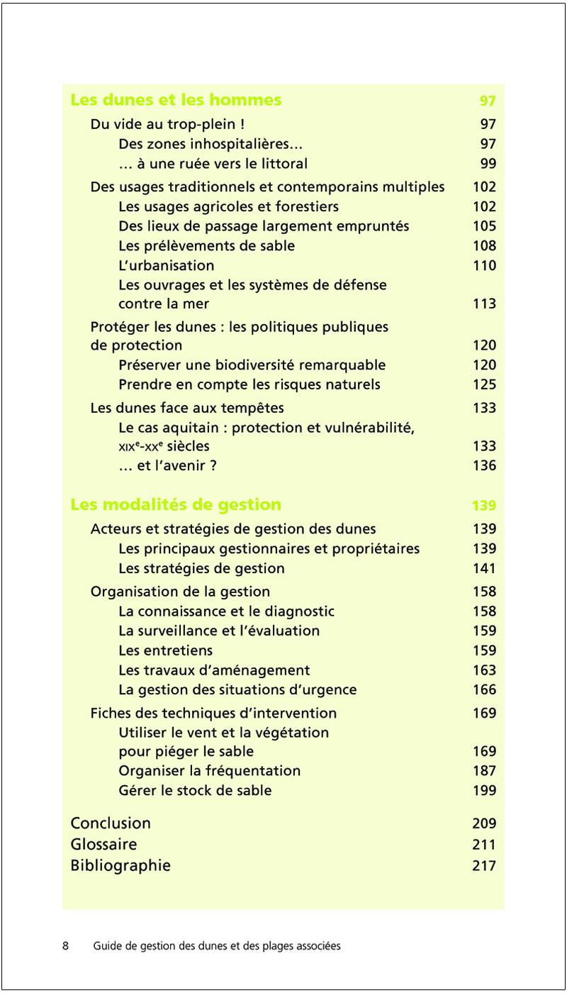 GUIDE DE GESTION DES DUNES ET DES PLAGES ASSOCIÉES 3