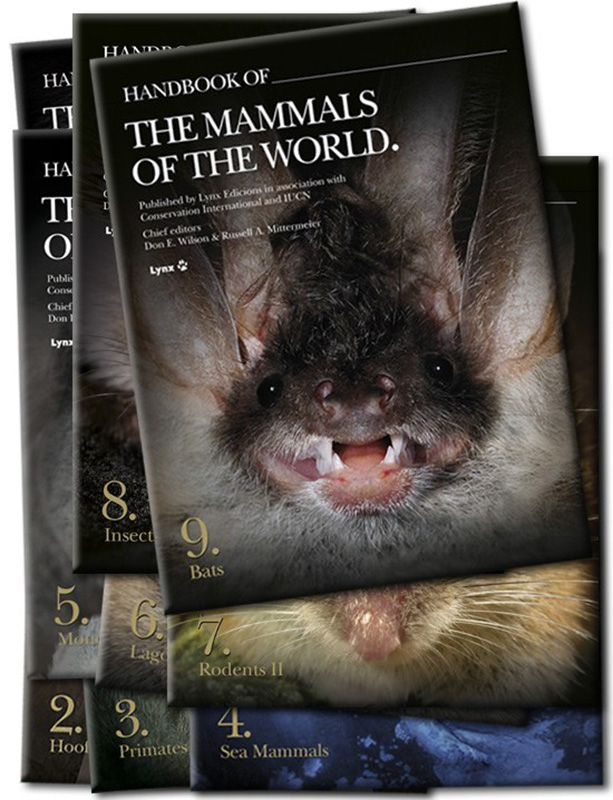 HANDBOOK OF THE MAMMALS OF THE WORLD. SET 9 VOLÚMENES