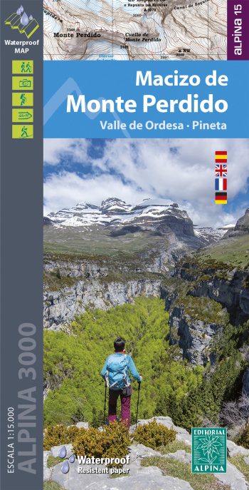 MAPA ALPINA 1:15.000. MACIZO DE MONTE PERDIDO VALLE DE ORDESA PINETA 1
