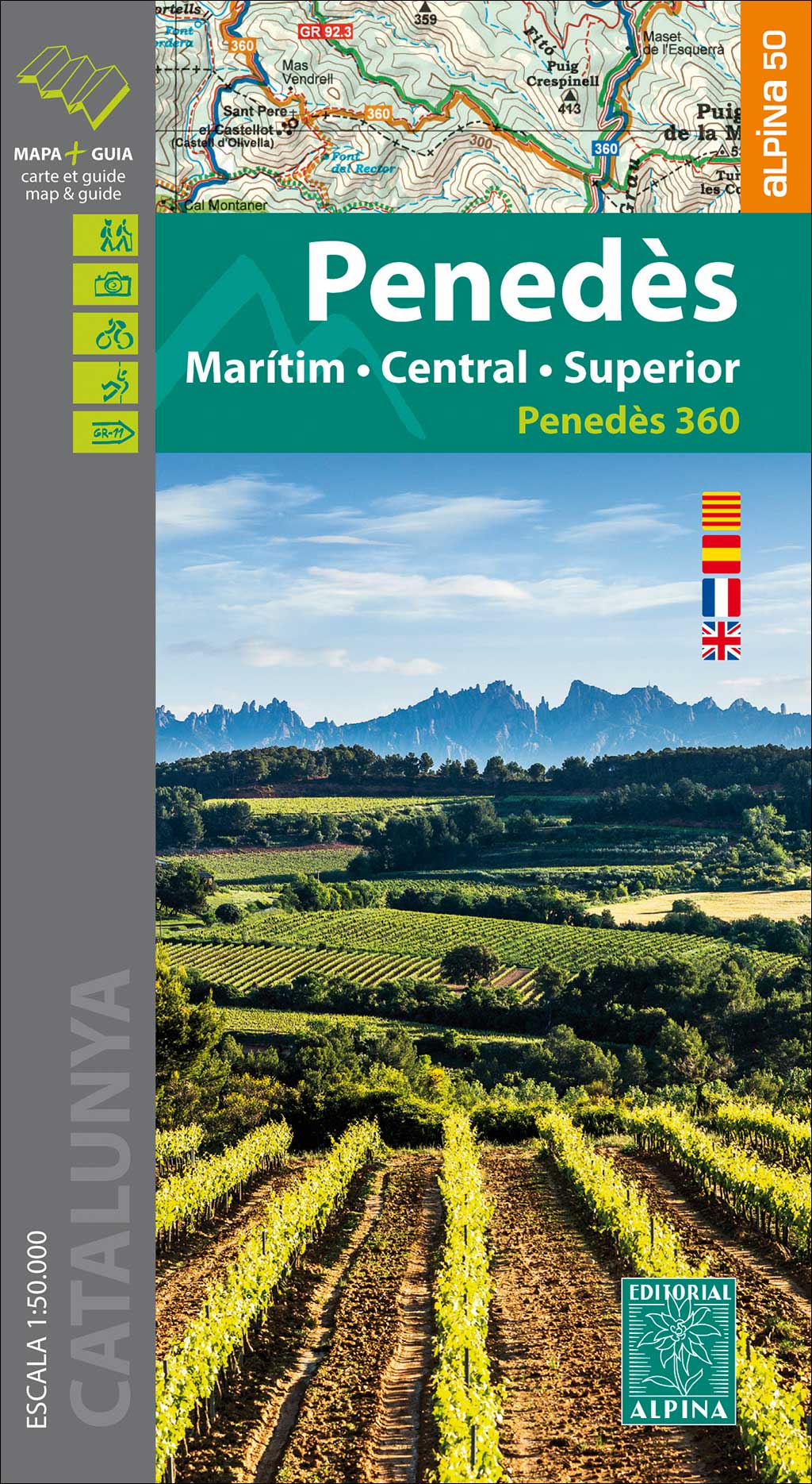 MAPA ALPINA 1:50.000. PENEDÈS. MARÍTIM, CENTRAL, SUPERIOR. PENEDÈS 360 1