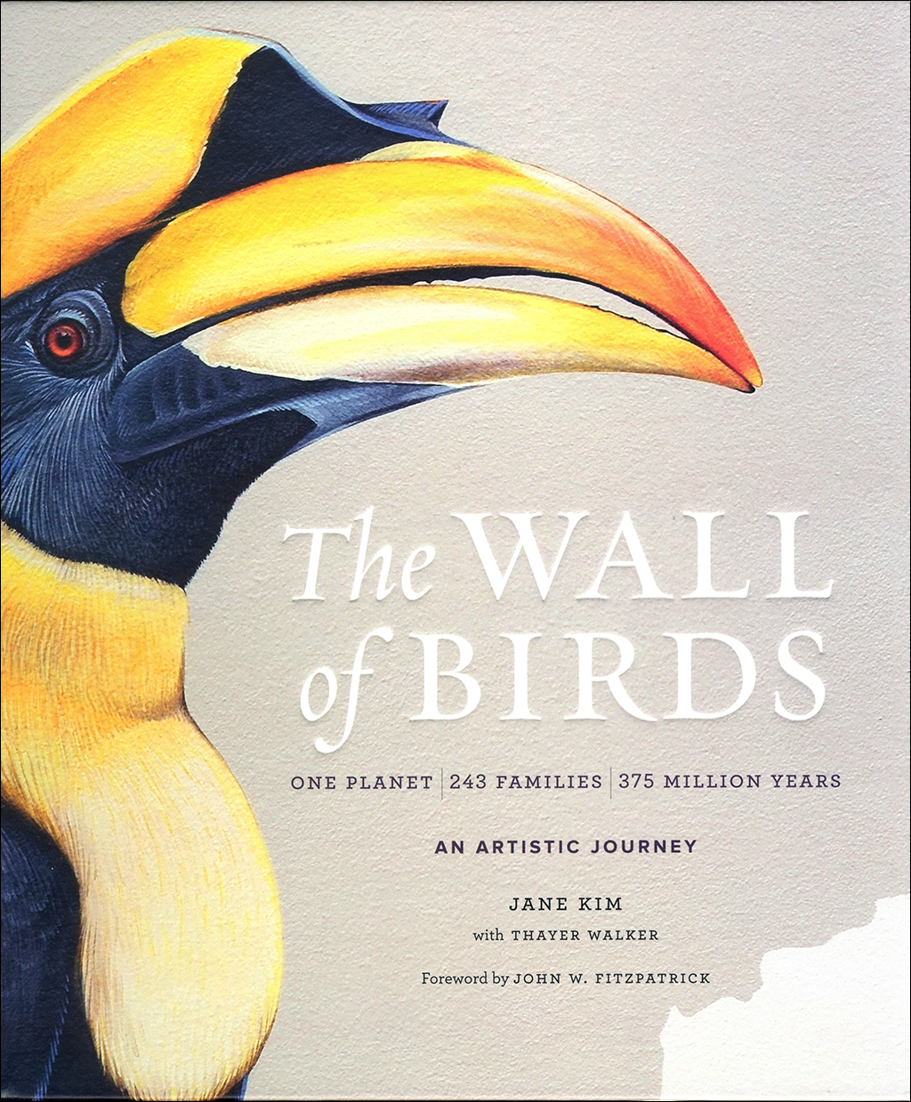 THE WALL OF BIRDS. ONE PLANET 243 FAMILIES 375 MILLION YEARS