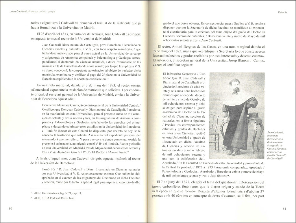 JOAN CADEVALL, PROFESSOR, BOTÀNIC I GEÒGRAF 2