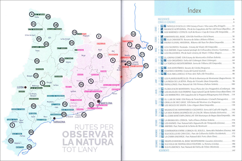 CATALUNYA. RUTES PER OBSERVAR LA NATURA TOT L'ANY 2