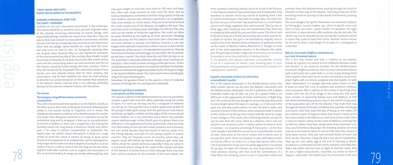 ENTRE ONES I PENYES. ELS AUCELLS MARINS PROTEGITS DE LES BALEARS/ ENTRE OLAS Y CANTILES. LAS AVES MARINAS PROTEGIDAS DE BALEARES 2