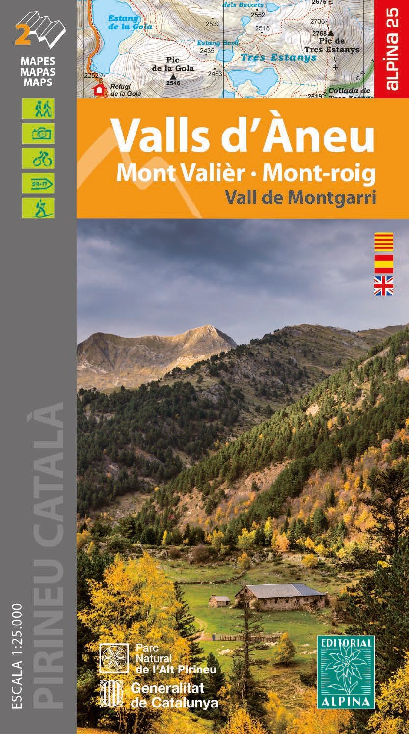 MAPA ALPINA 1:25.000 VALLS D'ÀNEU MONT VALIER. MONT-ROIG VALL DE MONTGARRI (2 MAPES) 1