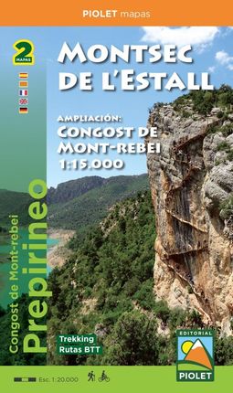 MAPA PIOLET 1:20.000 MONTSEC DE L'ESTALL + AMPLIACIÓN 1:15.000 CONGOST DE MONT-REBEI 1