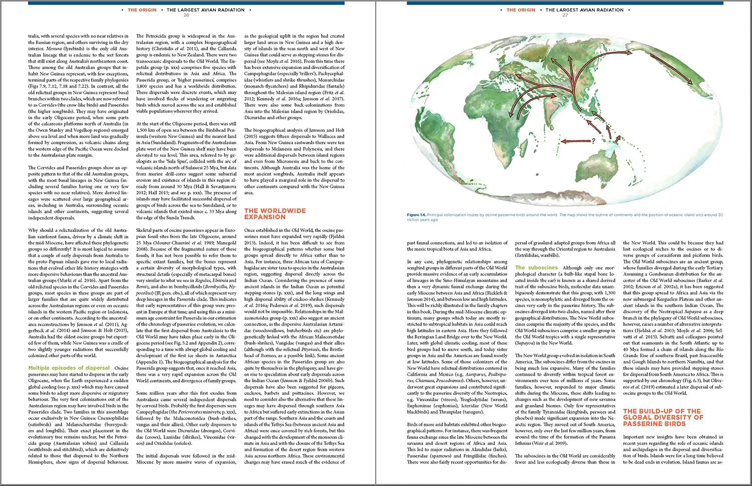 THE LARGEST AVIAN RADIATION. THE EVOLUTION OF PERCHING BIRDS, OR THE ORDER PASSERIFORMES 3