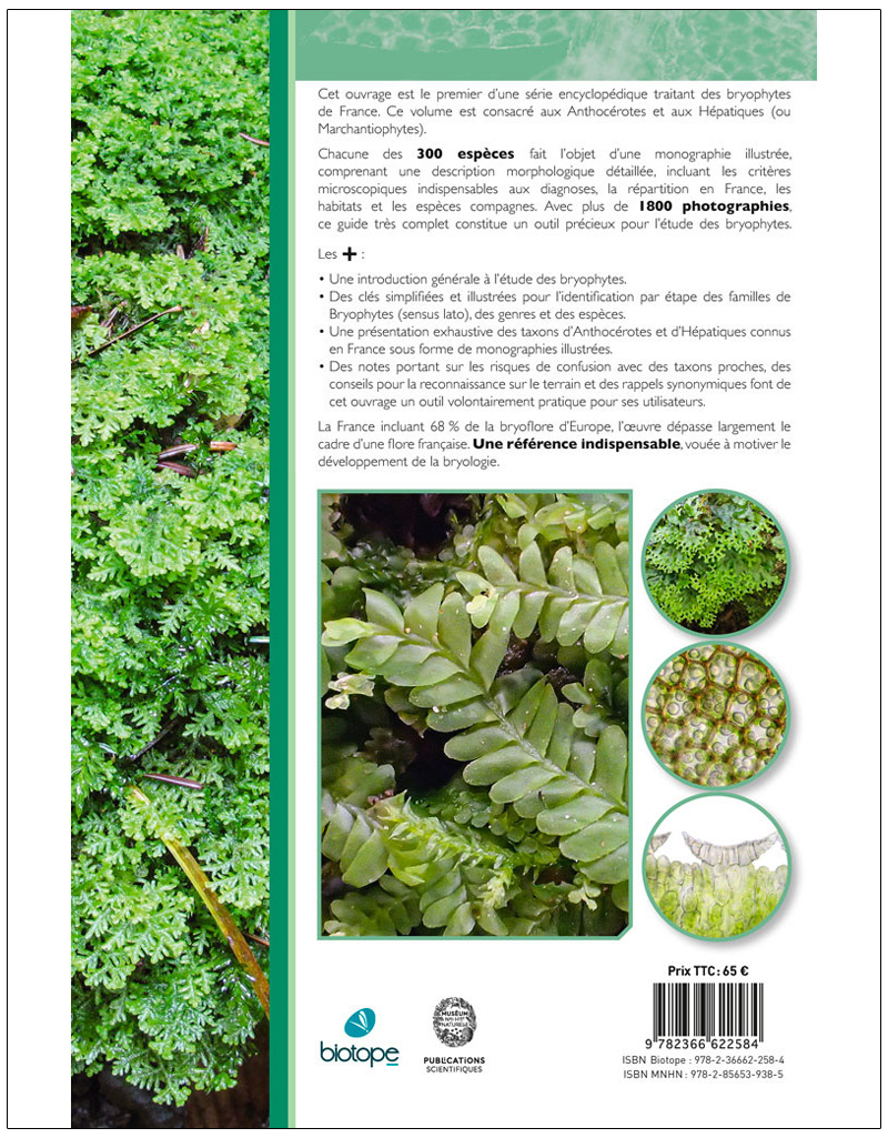 LES BRYOPHYTES DE FRANCE TOME 1. ANTHOCÉROTES ET HÉPATIQUES 6
