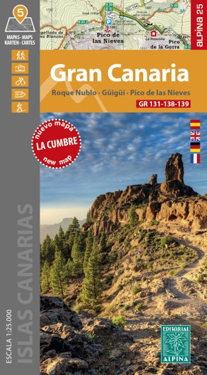 MAPA ALPINA 1:25.000. GRAN CANARIAS ROQUE NUBLO, GÜIGUÍ, PICO DE LAS NIEVES 1