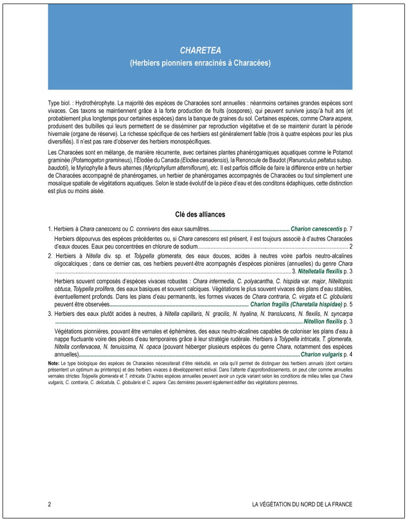 VÉGÉTATION DU NORD DE LA FRANCE - GUIDE DE DÉTERMINATION 2