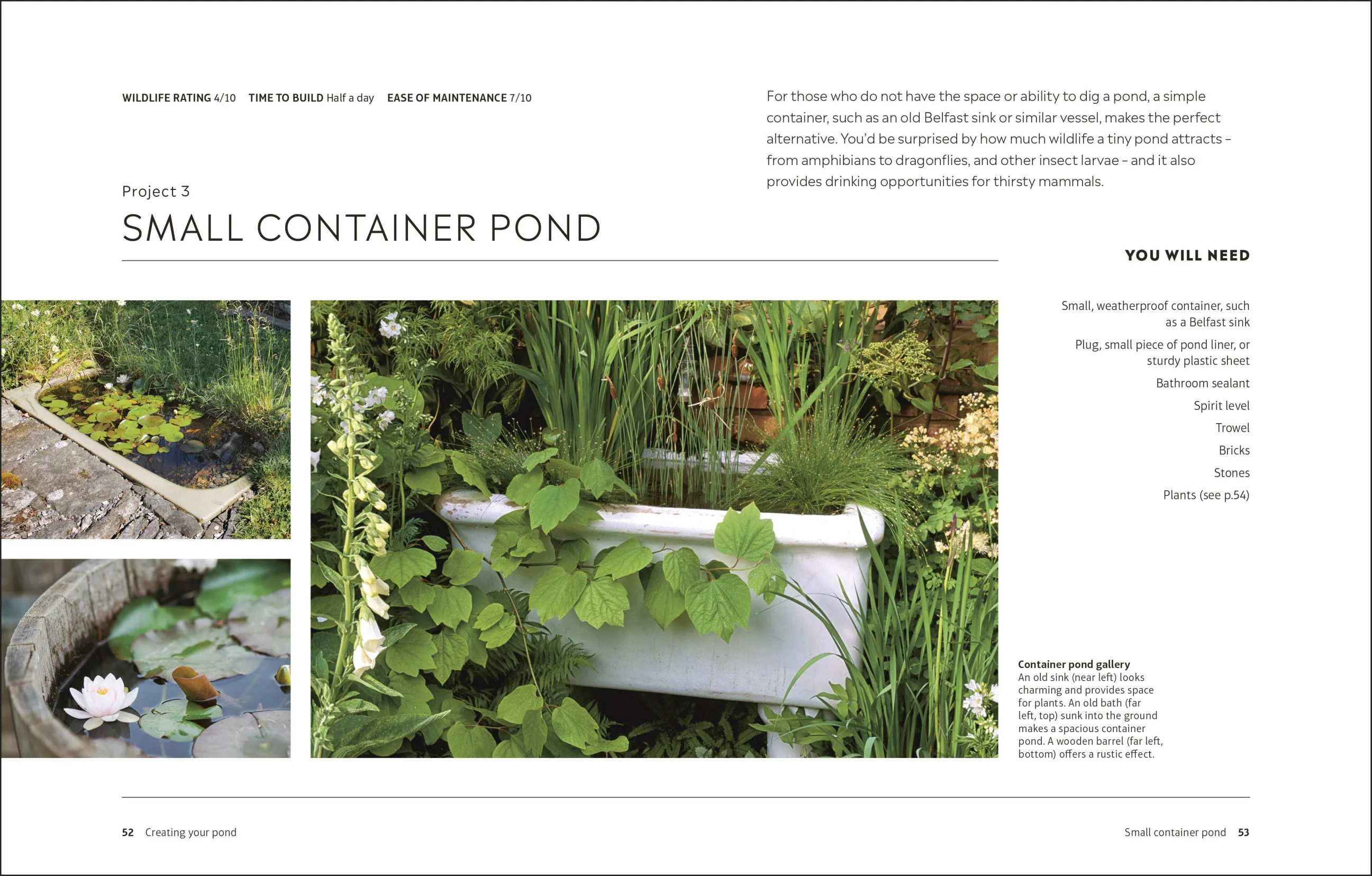 RHS HOW TO CREATE  A WILDLIFE POND. PLAN, DIG AND ENJOY A NATURAL POND IN YOUR OWN BACK GARDEN 2
