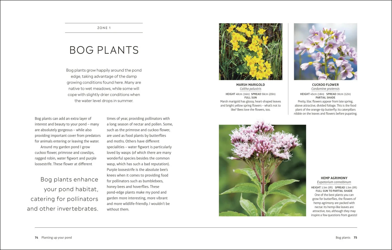 RHS HOW TO CREATE  A WILDLIFE POND. PLAN, DIG AND ENJOY A NATURAL POND IN YOUR OWN BACK GARDEN 3