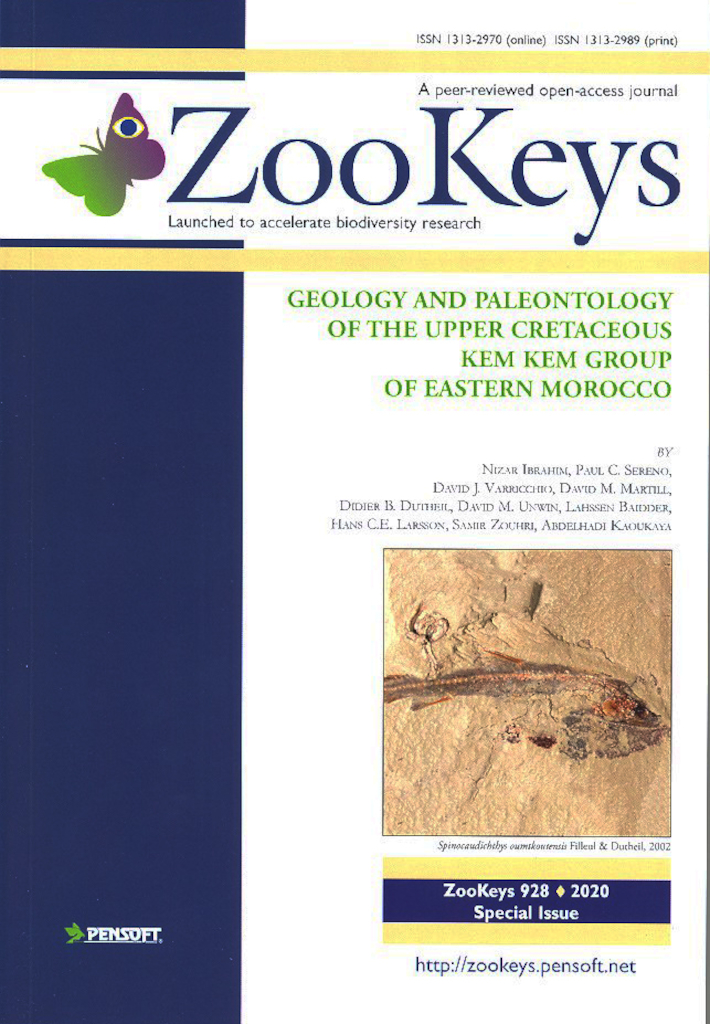 ZOOKEYS 928: GEOLOGY AND PALEONTOLOGY OF THE UPPER CRETACEOUS KEM KEM GROUP OF EASTERN MOROCCO