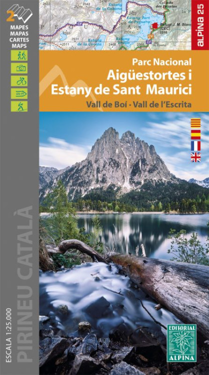 MAPA ALPINA 1.25:000 PARC NACIONAL AIGÜESTORTES I ESTANY DE SANT MAURICI. VALL DE BOÍ. ELS ENCANTATS  (2 MAPES) 1