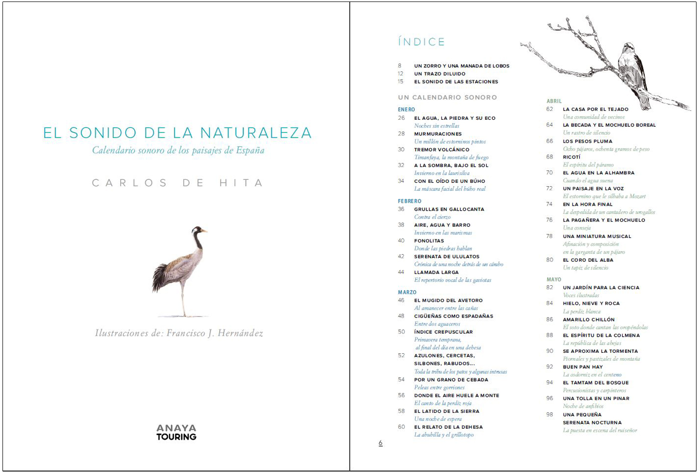 EL SONIDO DE LA NATURALEZA. CALENDARIO SONORO DE LOS PAISAJES DE ESPAÑA 2