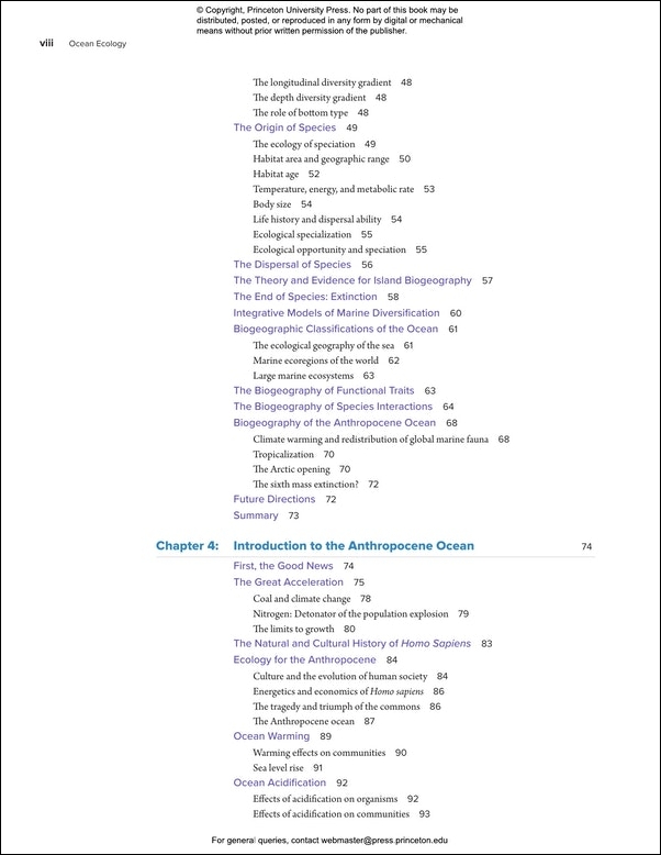 OCEAN ECOLOGY. MARINE LIFE IN THE AGE OF HUMANS 3