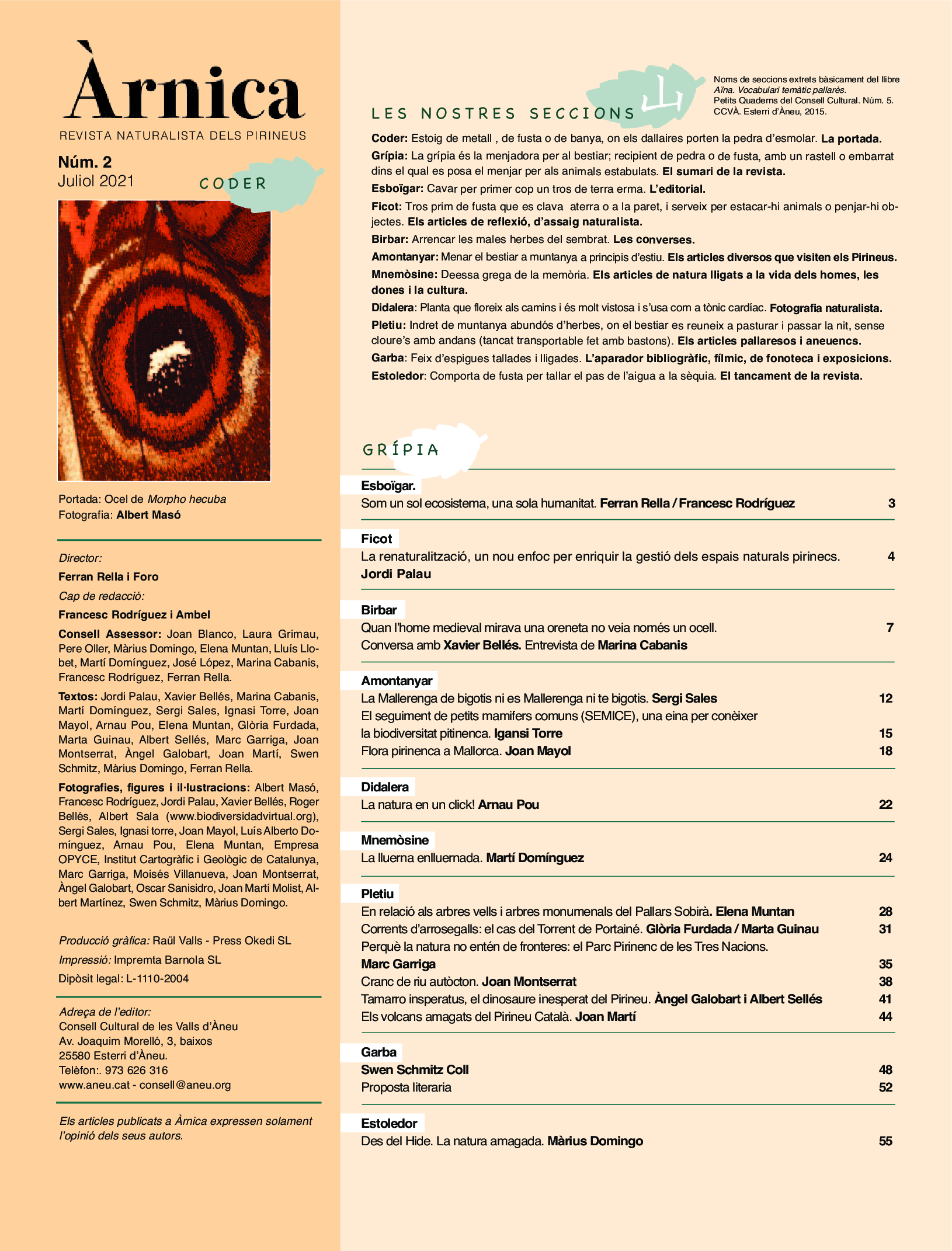 ÀRNICA. REVISTA NATURALISTA DELS PIRINEUS Nº 2 2