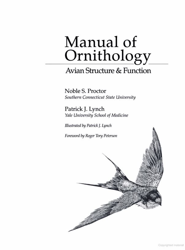 MANUAL OF ORNITHOLOGY: AVIAN STRUCTURE AND FUNCTION 2