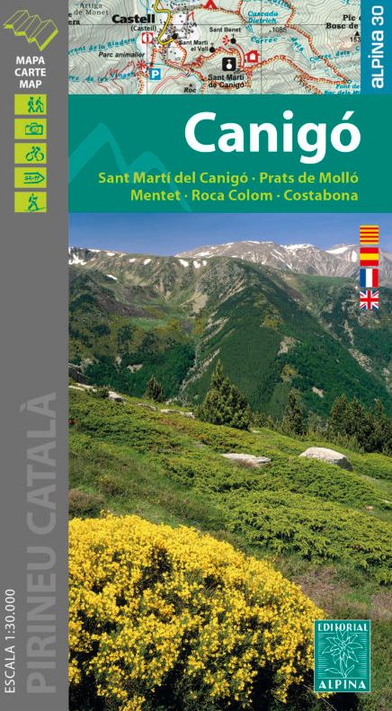 MAPA ALPINA 1:30.000. CANIGÓ, SANT MARTÍ DEL CANIGÓ, PRATS DE MOLLÓ, MENTET, ROCA COLOM, COSTABONA 1