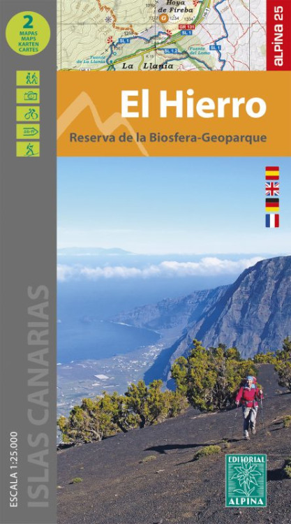 MAPA ALPINA 1:25.000 EL HIERRO. RESERVA DE LA BIOSFERA-GEOPARQUE (2 MAPAS) 1