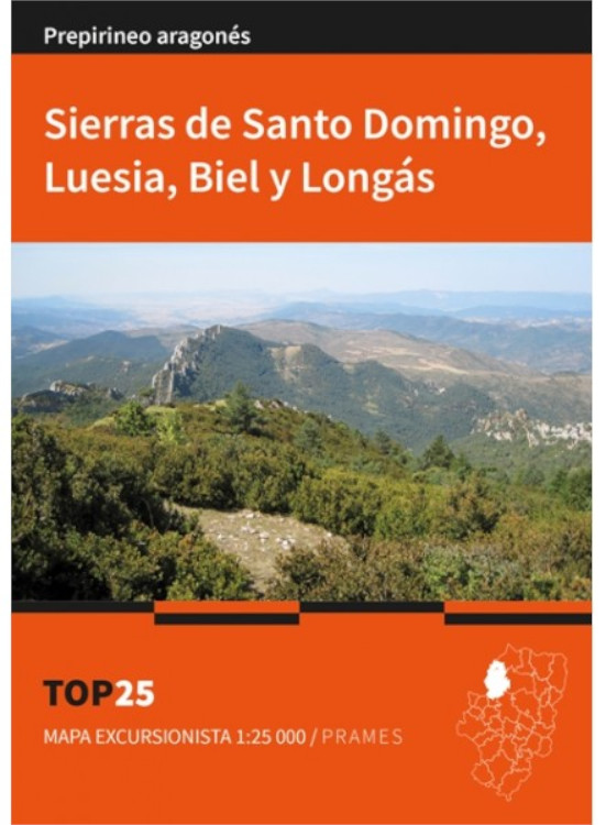 MAPA EXCURSIONISTA 1:25.000 SIERRA DE SANTO DOMINGO, LUESIA, BIEL Y LONGÁS TOP 25 1