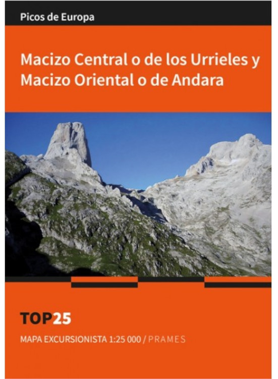 MAPA EXCURSIONISTA 1:25.000 MACIZO CENTRAL O DE LOS URRIELES Y MACIZO ORIENTAL O DE ANDARA TOP 25