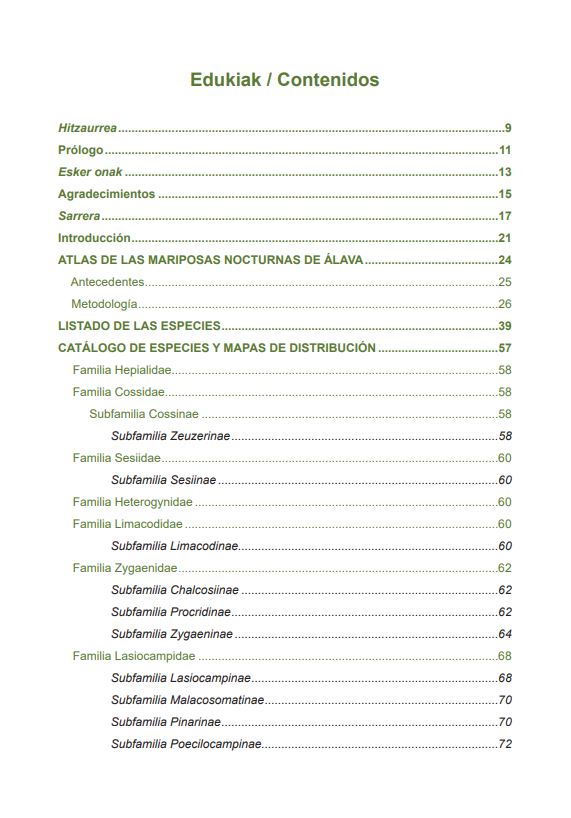 ARABAKO GAU TXIMELETEN ATLASA / ATLAS DE LAS MARIPOSAS NOCTURNAS DE ALAVA 2