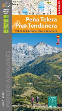 MAPA ALPINA 1:25.000. PEÑA TELERA PICO TENDEÑERA, VALLES DE CANFRANC, TENA Y BUJARUELO 1