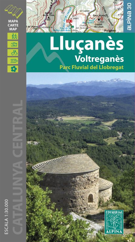 MAPA ALPINA 1:30.000. LLUÇANES. VOLTREGANÈS. PARC FLUVIAL DEL LLOBREGAT 1