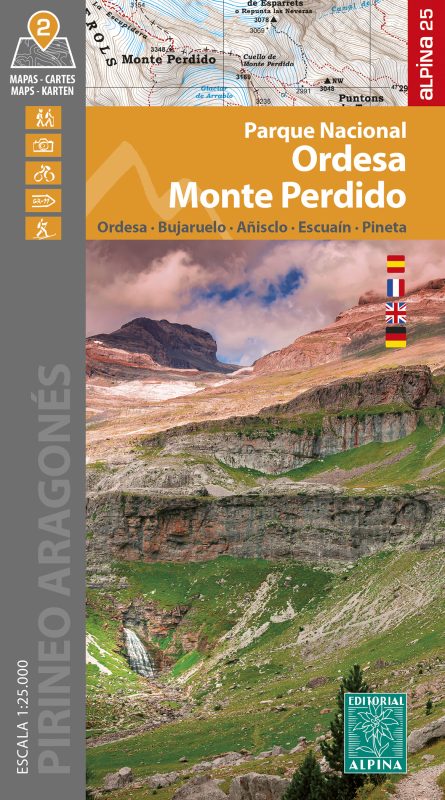 MAPA ALPINA 1:25.000. PARQUE NACIONAL DE ORDESA Y MONTE PERDIDO. CARPETA