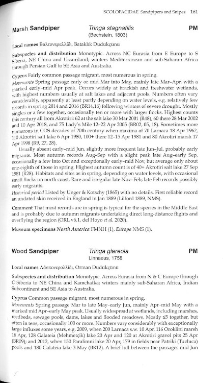 THE BIRDS OF CYPRUS. AN ANNOTATED CHECKLIST 2