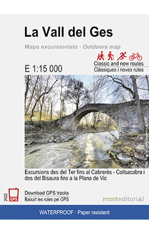 MAPA MONT EDITORIAL 1:15.000 LA VALL DEL GES. SERRES DE CURULL I BELLMUNT. EXCURSIONS DES DEL TER FINS AL CABRERÈS-COLLSACABRA I DES DEL BISAURA FINS  1