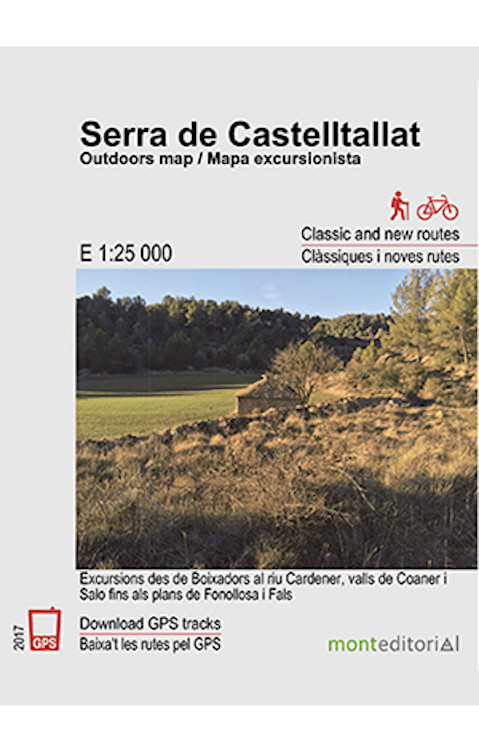 MAPA MONT EDITORIAL 1:25.000 SERRA DE CASTELLTALLAT I VALLS DE COANER. EXCURSIONS DES DE BOIXADORS AL RIU CARDENER, VALLS DE COANER I SALO FINS ALS PL 1