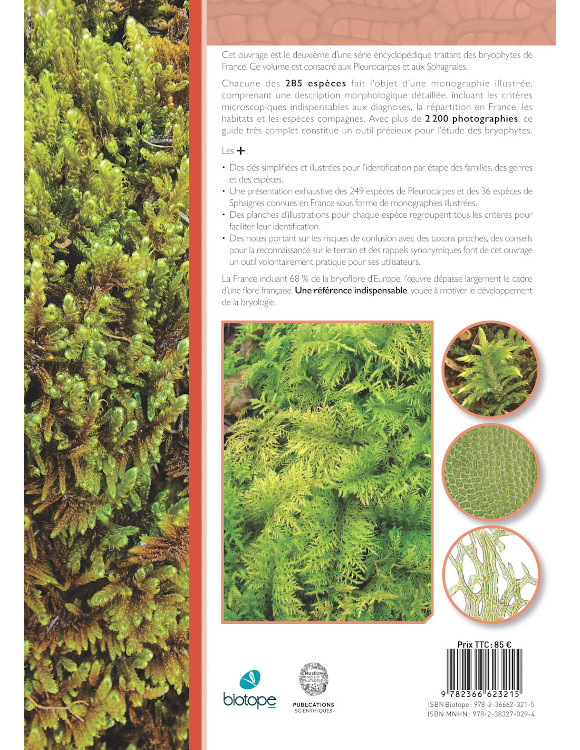 LES BRYOPHYTES DE FRANCE TOME 2. PLEUROCARPES ET SPHAGNALES 2