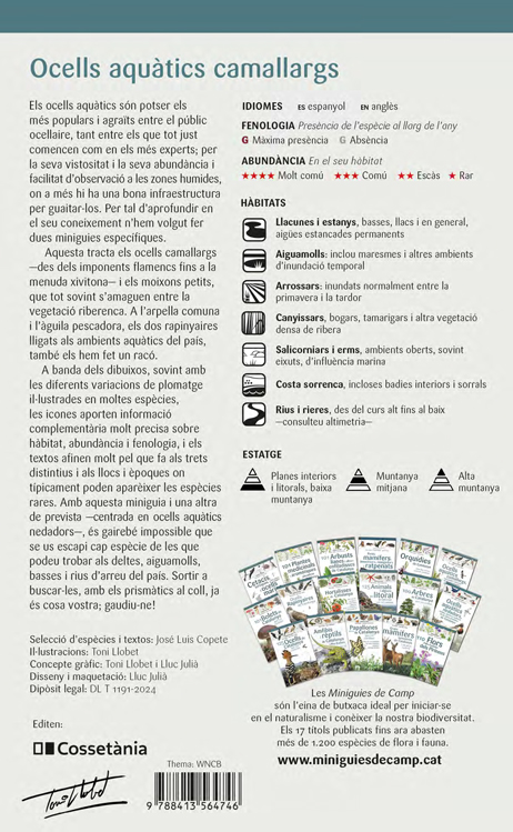 OCELLS AQUÀTICS CAMALLARGS, RAPINYAIRES I MOIXONS DE LES ZONES HUMIDES. MINIGUIA DE CAMP 4