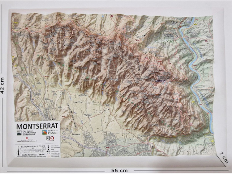 MAPA RELLEU 1:18.000 MONTSERRAT 1