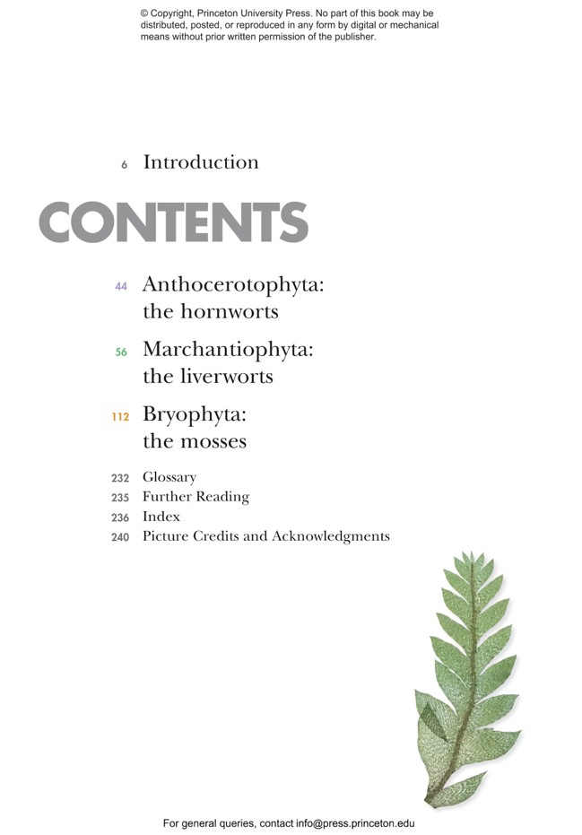 MOSSES, LIVERWORTS, AND HORNWORTS OF THE WORLD. A GUIDE TO EVERY ORDER 2